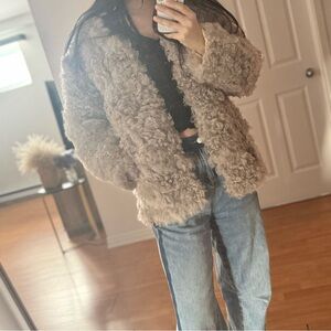 Real Wool Plus Real Lamb Leather Oversize S-L